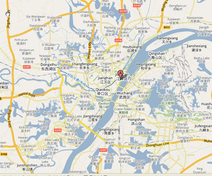 wuhan city carte